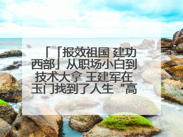 「报效祖国 建功西部」从职场小白到技术大拿 王建军在玉门找到了人生“高光时刻”