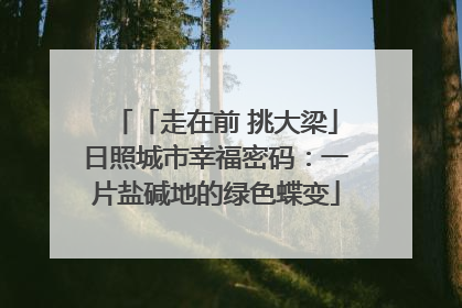 「走在前 挑大梁」日照城市幸福密码：一片盐碱地的绿色蝶变