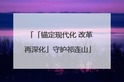 「锚定现代化 改革再深化」守护祁连山