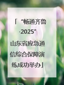 “畅通齐鲁·2025”山东省应急通信综合保障演练成功举办