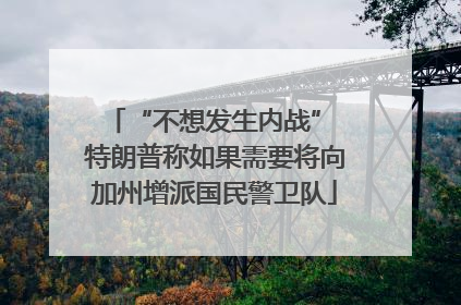 “不想发生内战” 特朗普称如果需要将向加州增派国民警卫队