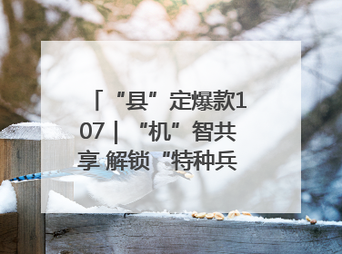 “县”定爆款107｜“机”智共享 解锁“特种兵团”的N种可能