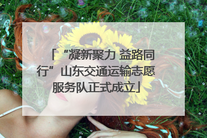 “凝新聚力 益路同行”山东交通运输志愿服务队正式成立