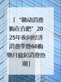 “徽动消费 购在合肥”2025年夜间经济消费季暨66购物月掀起消费热潮