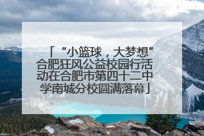“小篮球，大梦想”合肥狂风公益校园行活动在合肥市第四十二中学南城分校圆满落幕