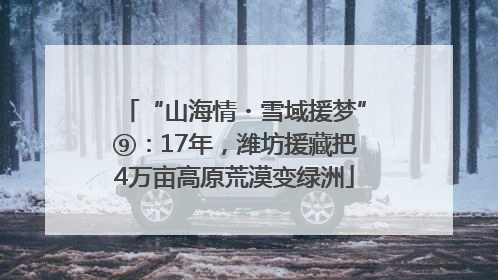 “山海情・雪域援梦”⑨：17年，潍坊援藏把4万亩高原荒漠变绿洲