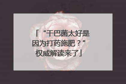 “干巴菌太好是因为打药施肥？”权威解读来了