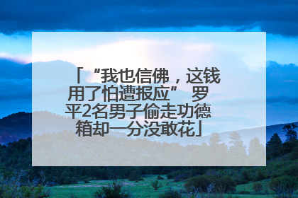 “我也信佛，这钱用了怕遭报应” 罗平2名男子偷走功德箱却一分没敢花