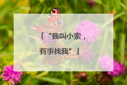 “我叫小索，有事找我”