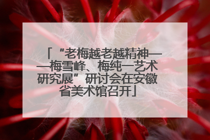 “老梅越老越精神——梅雪峰、梅纯一艺术研究展”研讨会在安徽省美术馆召开