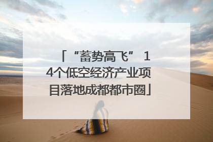 “蓄势高飞” 14个低空经济产业项目落地成都都市圈