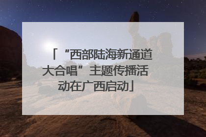 “西部陆海新通道大合唱”主题传播活动在广西启动