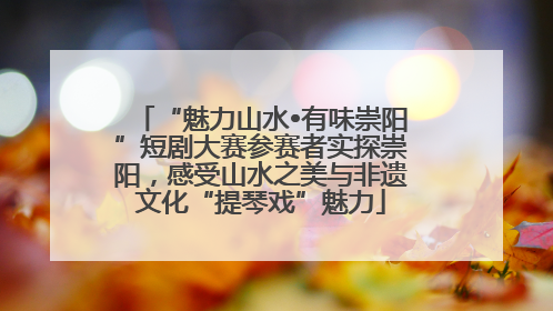 “魅力山水•有味崇阳”短剧大赛参赛者实探崇阳，感受山水之美与非遗文化“提琴戏”魅力