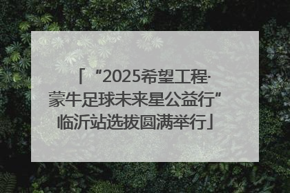“2025希望工程·蒙牛足球未来星公益行”临沂站选拔圆满举行