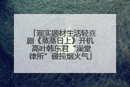 现实题材生活轻喜剧《蒸蒸日上》开机 高叶韩东君“澡堂律所”碰撞烟火气