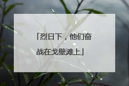 烈日下，他们奋战在戈壁滩上