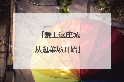 爱上这座城 从逛菜场开始