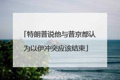 特朗普说他与普京都认为以伊冲突应该结束