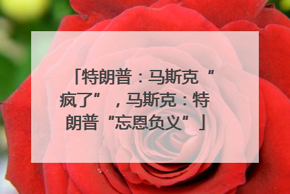 特朗普：马斯克“疯了”，马斯克：特朗普“忘恩负义”