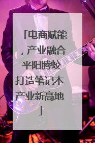 电商赋能，产业融合 平阳腾蛟打造笔记本产业新高地