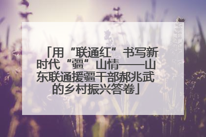 用“联通红”书写新时代“疆”山情——山东联通援疆干部郝兆武的乡村振兴答卷