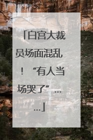 白宫大裁员场面混乱！“有人当场哭了”……