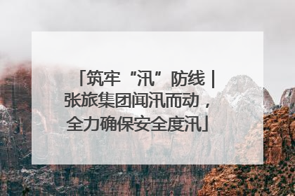 筑牢“汛”防线｜张旅集团闻汛而动，全力确保安全度汛