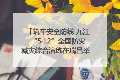 筑牢安全防线 九江“5·12”全国防灾减灾综合演练在瑞昌举行（组图｜视频）