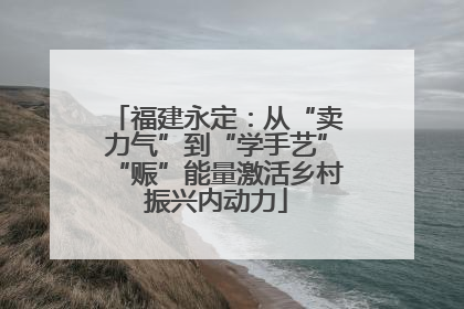 福建永定：从“卖力气”到“学手艺”“赈”能量激活乡村振兴内动力
