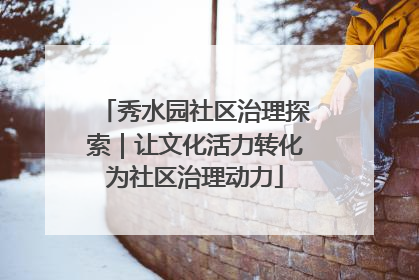 秀水园社区治理探索｜让文化活力转化为社区治理动力