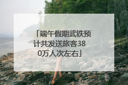 端午假期武铁预计共发送旅客380万人次左右
