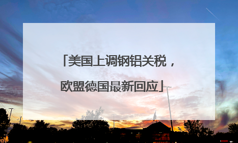 美国上调钢铝关税，欧盟德国最新回应