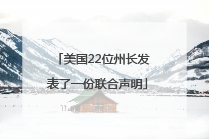 美国22位州长发表了一份联合声明