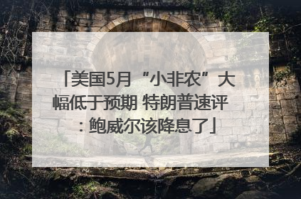 美国5月“小非农”大幅低于预期 特朗普速评：鲍威尔该降息了
