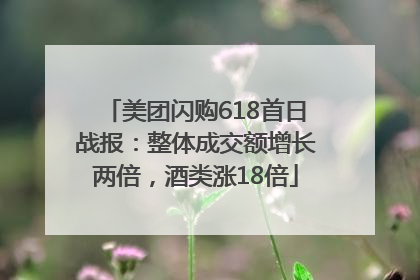 美团闪购618首日战报：整体成交额增长两倍，酒类涨18倍