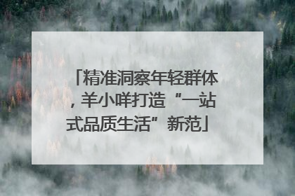 精准洞察年轻群体，羊小咩打造“一站式品质生活”新范