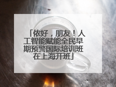 侬好，朋友！人工智能赋能全民早期预警国际培训班在上海开班