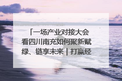 一场产业对接大会 看四川南充如何聚新赋绿、链享未来｜打赢经济发展翻身仗