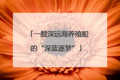 一艘深远海养殖船的“深蓝逐梦”
