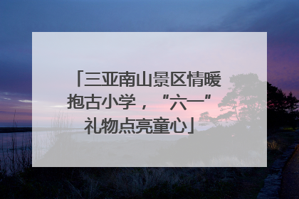 三亚南山景区情暖抱古小学，“六一”礼物点亮童心
