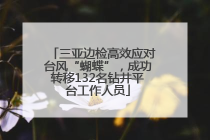 三亚边检高效应对台风“蝴蝶”，成功转移132名钻井平台工作人员