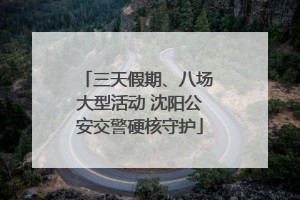 三天假期、八场大型活动 沈阳公安交警硬核守护
