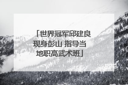 世界冠军邱建良现身彭山 指导当地职高武术班