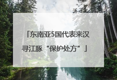 东南亚5国代表来汉寻江豚“保护处方”
