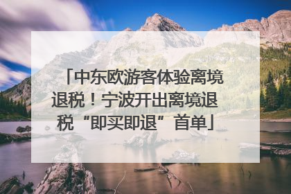 中东欧游客体验离境退税！宁波开出离境退税“即买即退”首单