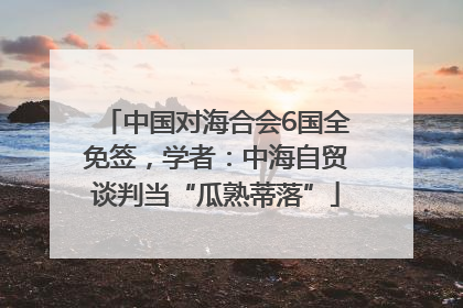 中国对海合会6国全免签，学者：中海自贸谈判当“瓜熟蒂落”