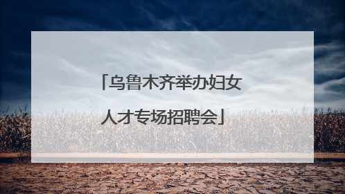 乌鲁木齐举办妇女人才专场招聘会