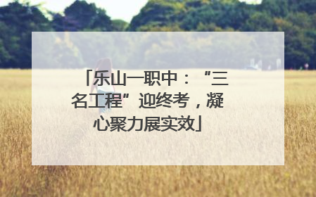 乐山一职中：“三名工程”迎终考，凝心聚力展实效