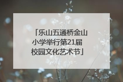 乐山五通桥金山小学举行第21届校园文化艺术节