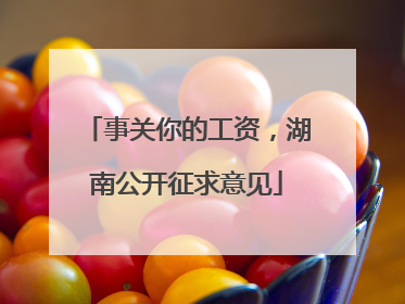 事关你的工资，湖南公开征求意见